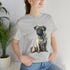 Loving Pug in Watercolor - Short Sleeve Tee